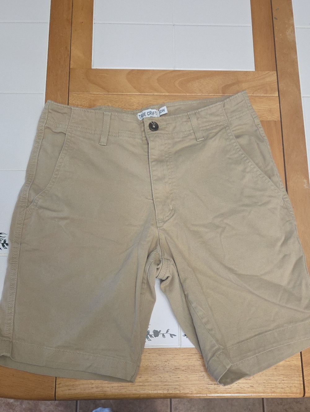 True Craft Men’s Tan Flat Front Shorts